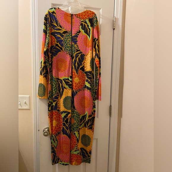 Farm Rio Black Vintage Garden Long Sleeve Midi-Dress (Size XL/NWT) - Picture 11 of 11